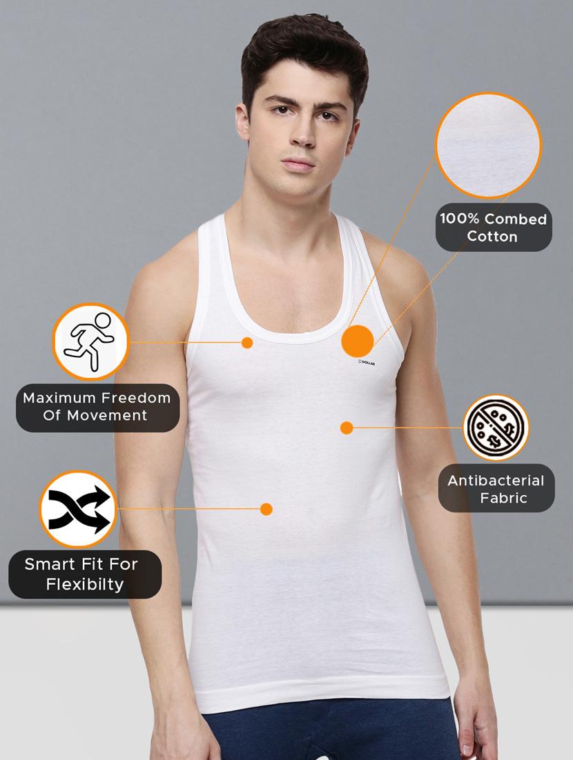 white cotton vest - 21972652 - Standard Image - 3
