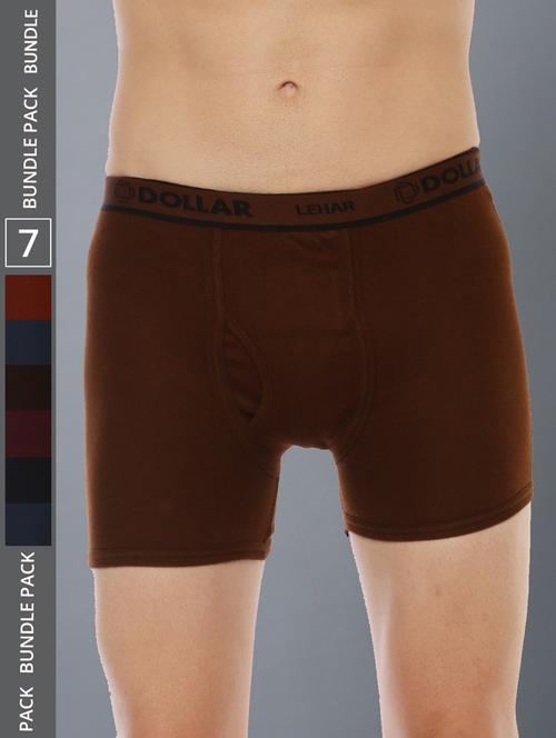 men pack of 7 multi colored solid trunks - 21972693 - Standard Image - 0