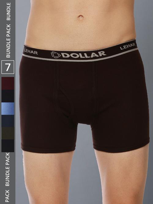 men pack of 7 multi colored solid trunks - 21972694 - Standard Image - 0