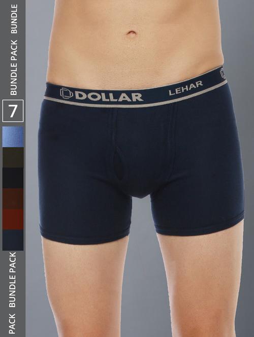 men pack of 7 multi colored solid trunks - 21972695 -  Standard Image - 0