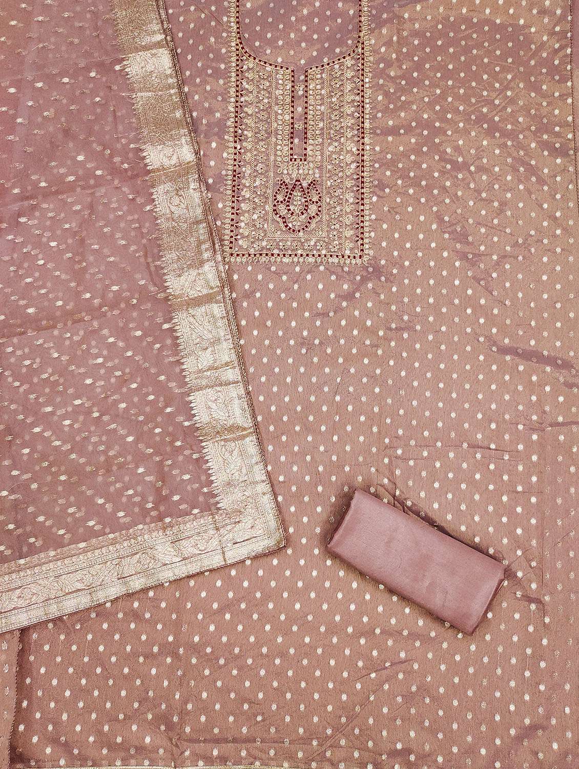 women self design embroidered unstitched suit set - 21972710 -  Standard Image - 3