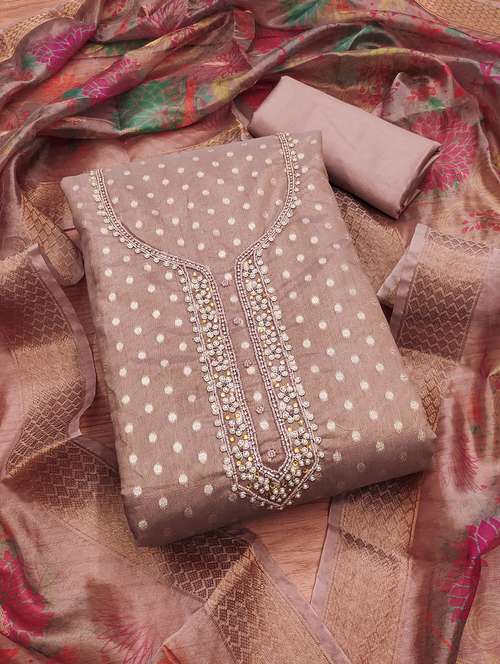 women self design embroidered unstitched suit set - 21972715 - Standard Image - 0
