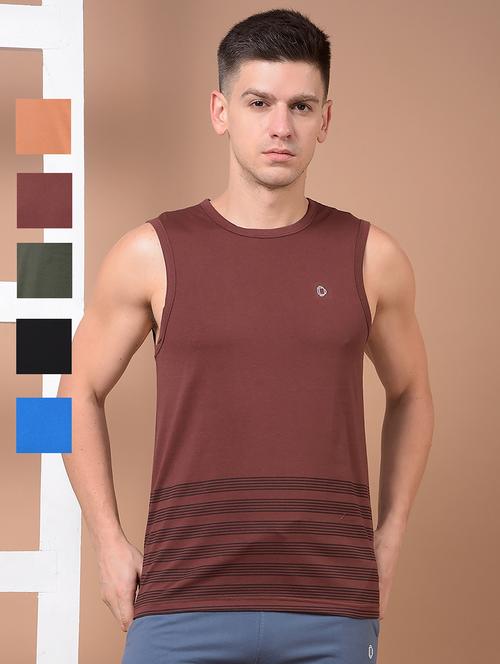 men pack of 5 striped sleeveless vest - 21972730 - Standard Image - 0