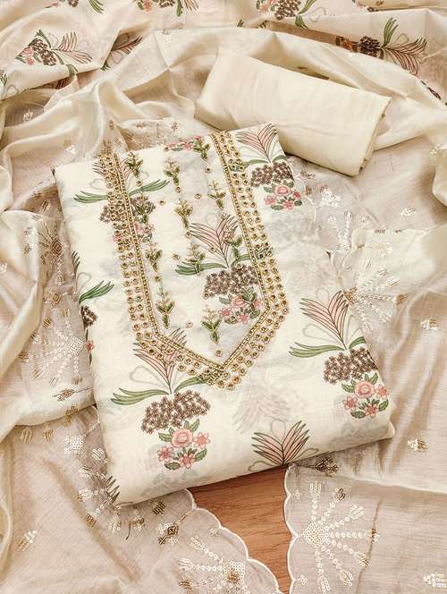women floral embroidered unstitched suit set - 21972834 - Standard Image - 0