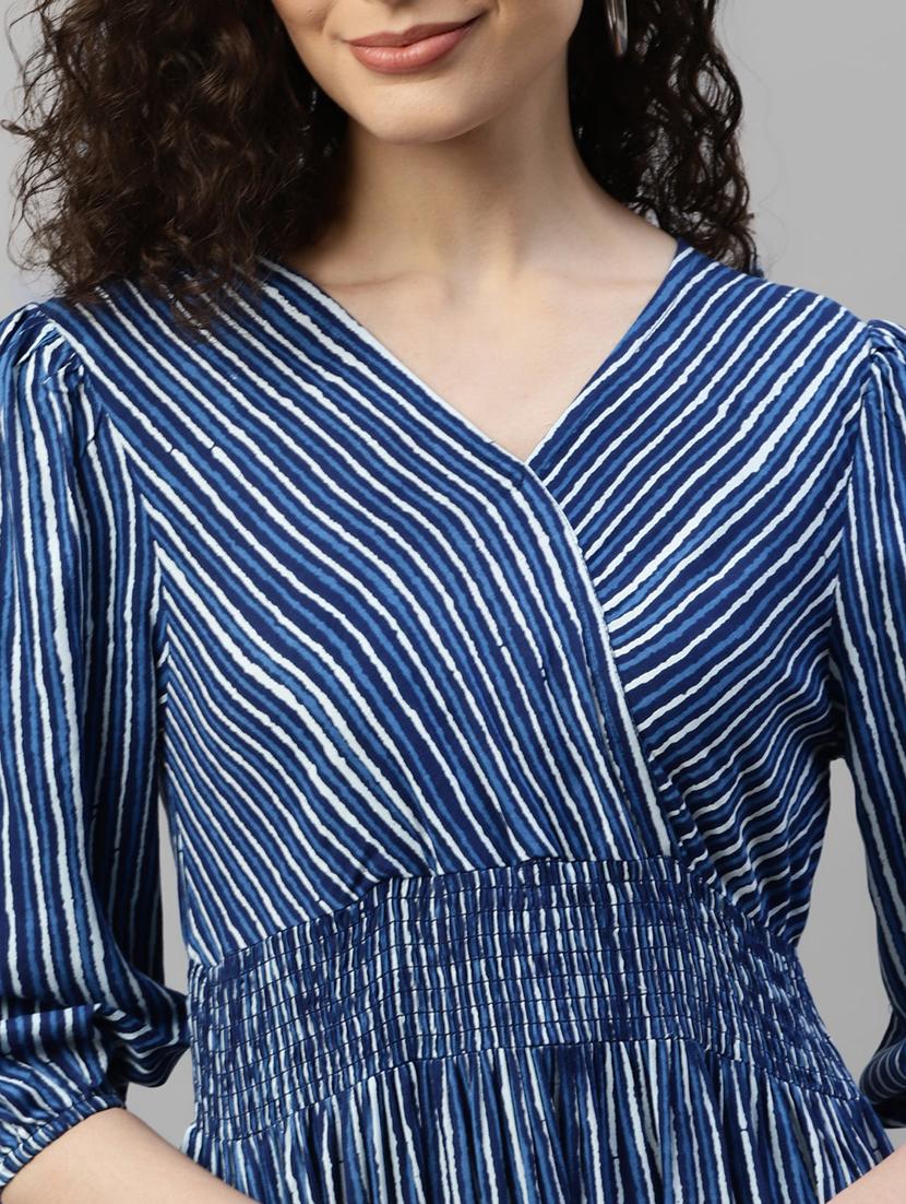 women printed puff sleeve tiered maxi dress - 21972909 - Standard Image - 3