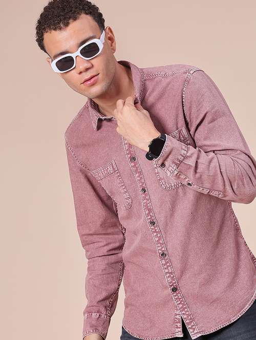 men solid long sleeve regular fit shirt - 21973715 -  Standard Image - 0