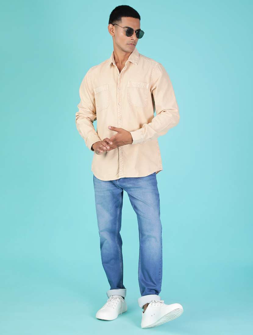 men solid long sleeve regular fit shirt - 21973716 -  Standard Image - 3