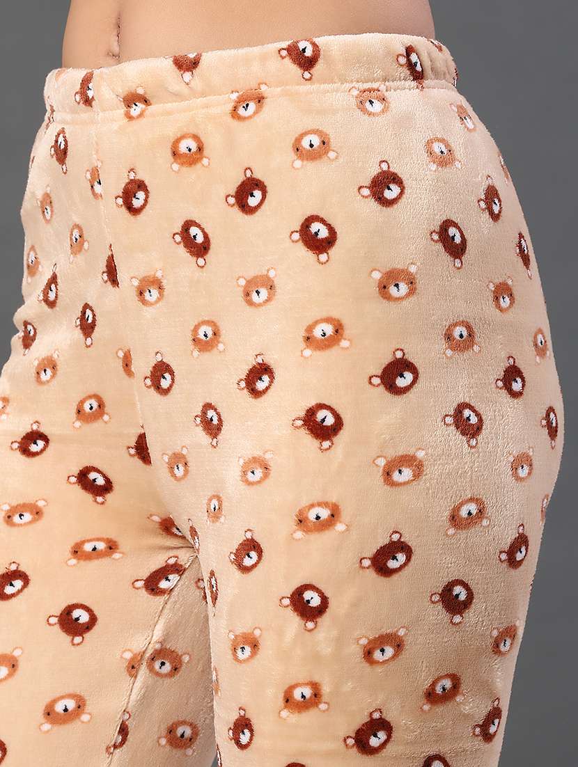 women printed mid rise winter wear pyjama - 21973832 -  Standard Image - 5