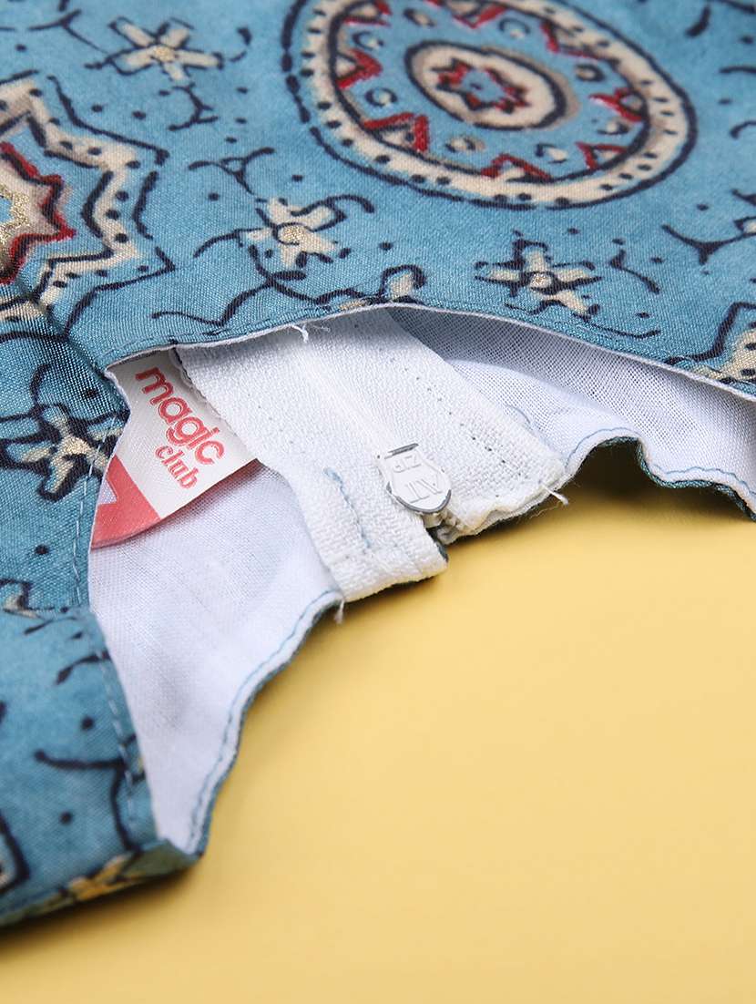 girls printed round neck frock with bloomer - 21973860 -  Standard Image - 3