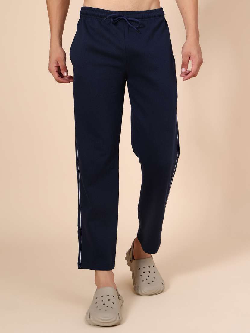men side striped mid rise track pant