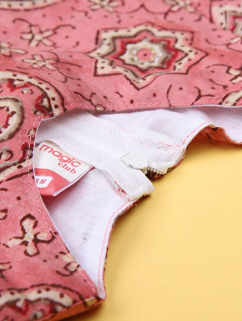 girls printed round neck frock with bloomer - 21973921 -  Standard Image - 3