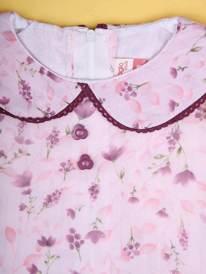 girls printed round neck frock with bloomer - 21973926 -  Standard Image - 3