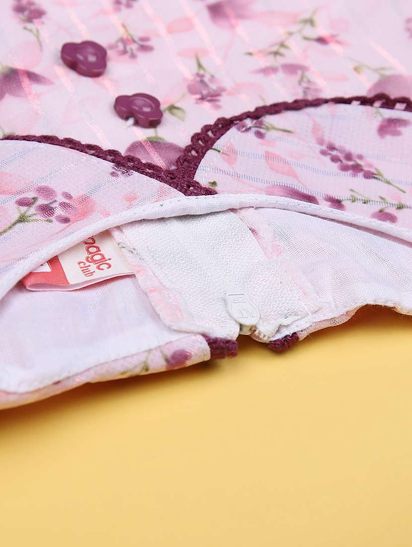girls printed round neck frock with bloomer - 21973926 -  Standard Image - 5