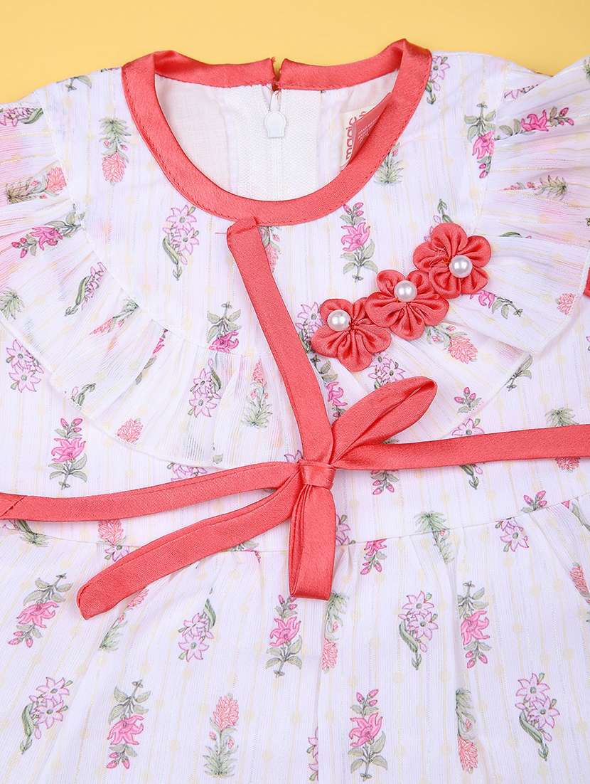 girls printed round neck frock with bloomer - 21973928 -  Standard Image - 3