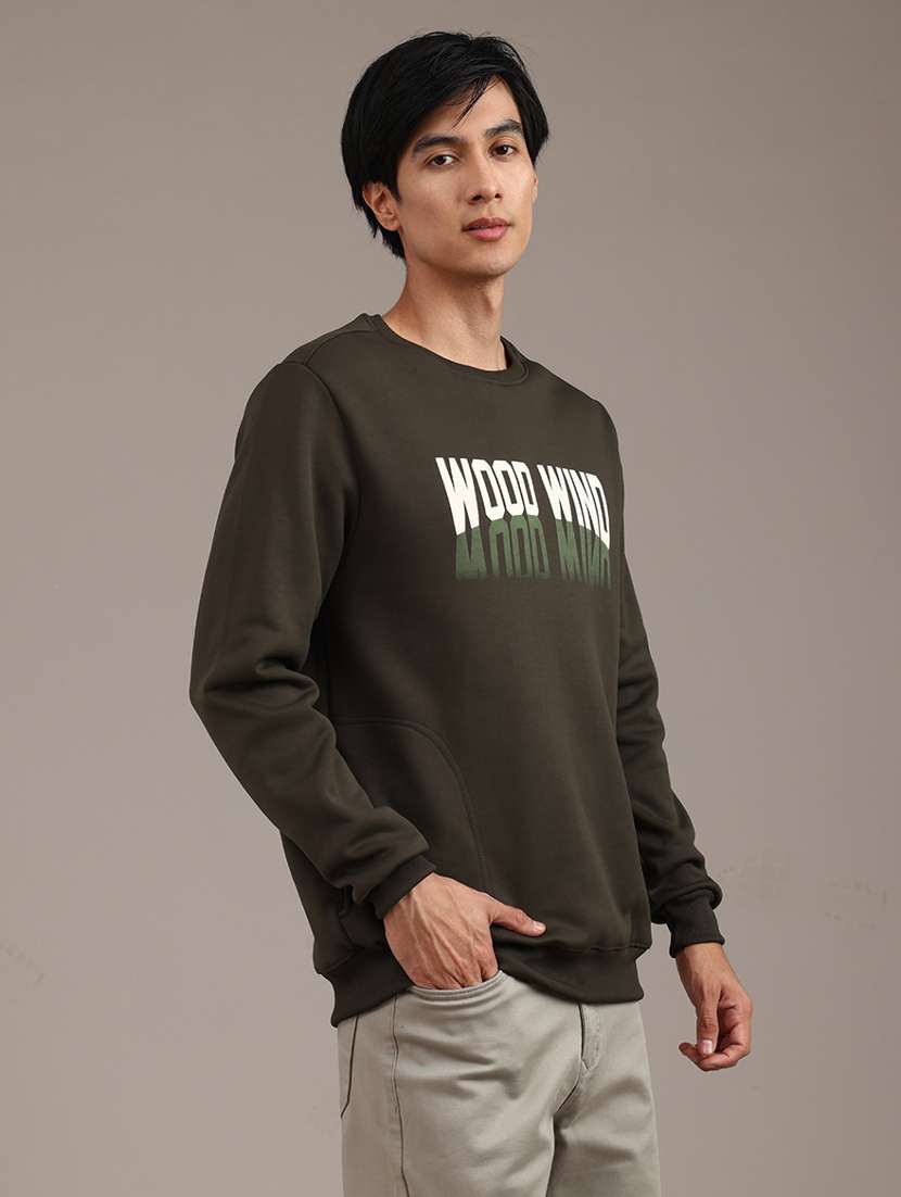 men typographic long sleeve regular fit sweatshirt - 21974257 -  Standard Image - 3