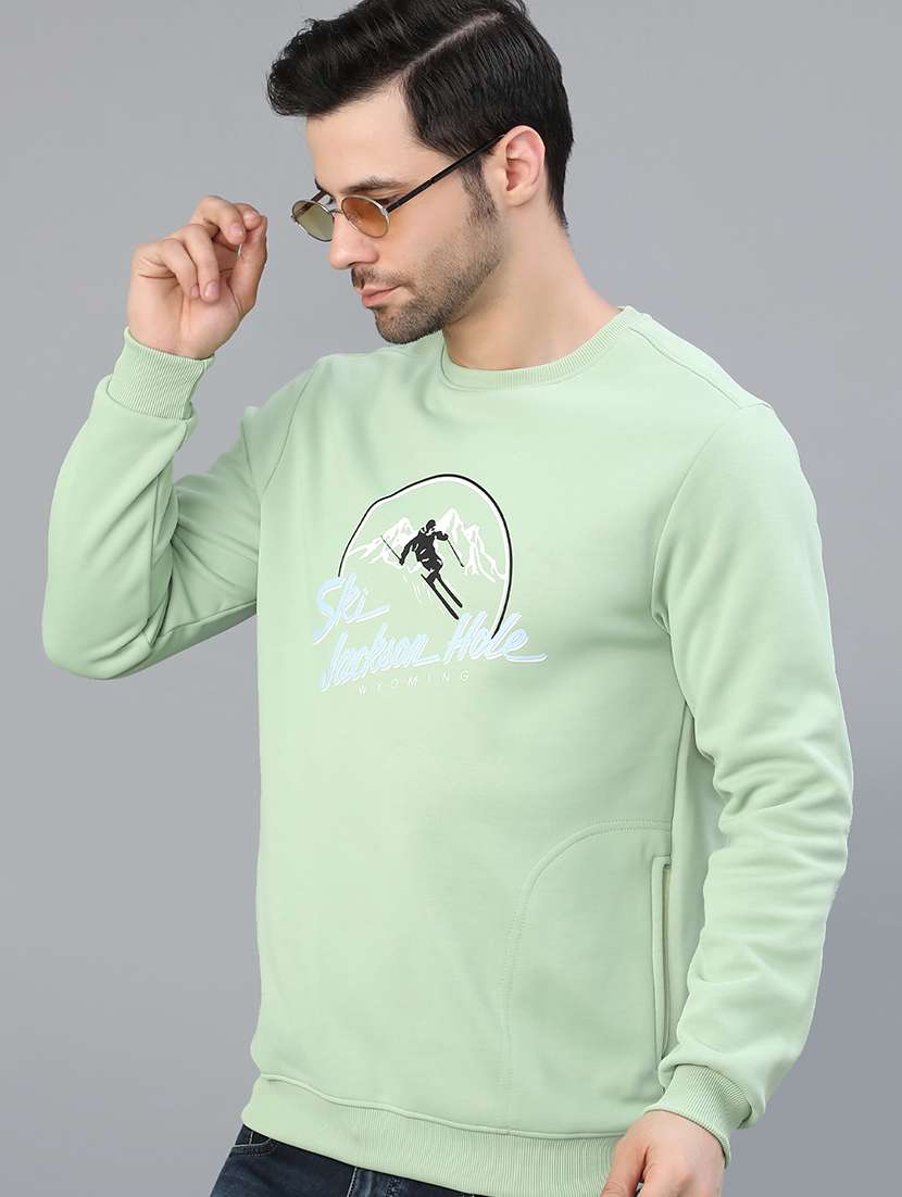men printed long sleeve sweatshirt
