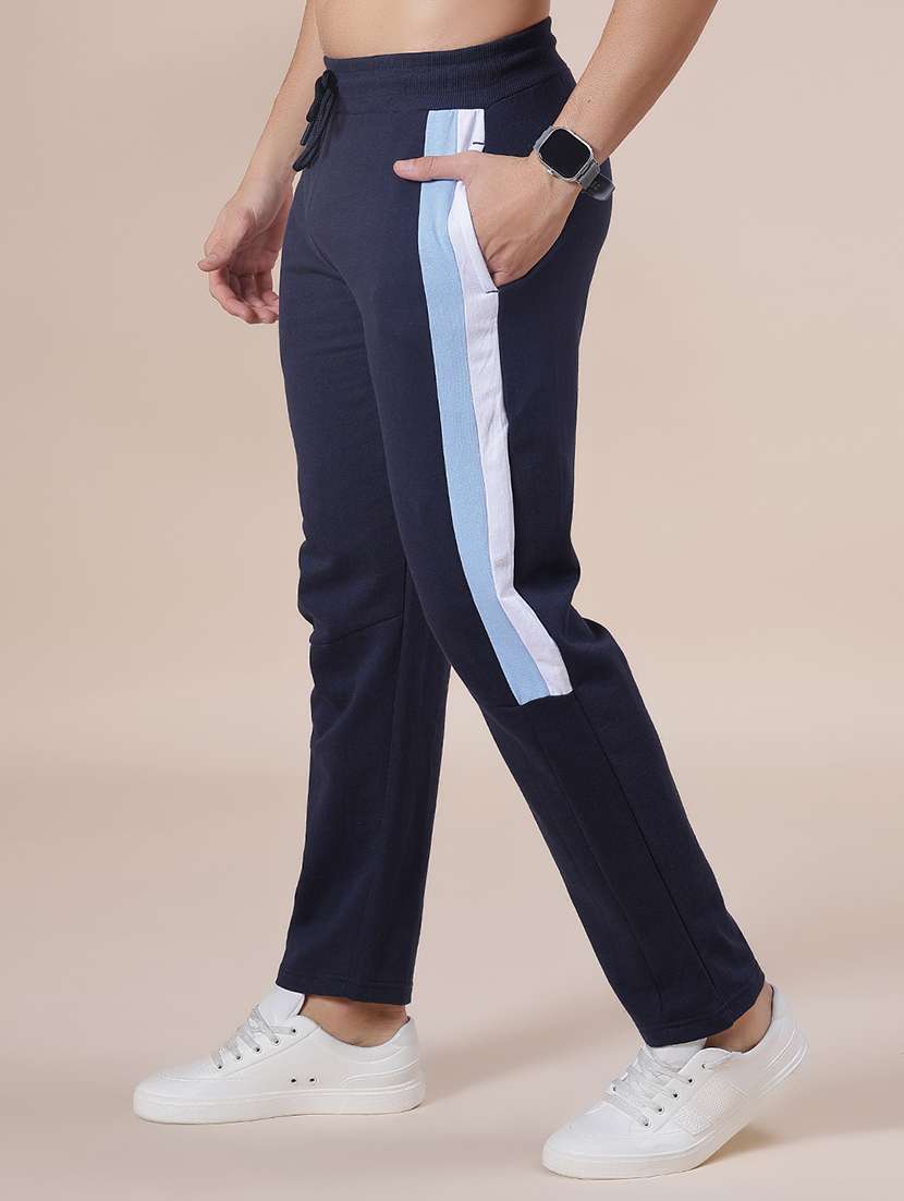 men side taped mid rise full length track pant - 21974367 -  Standard Image - 3
