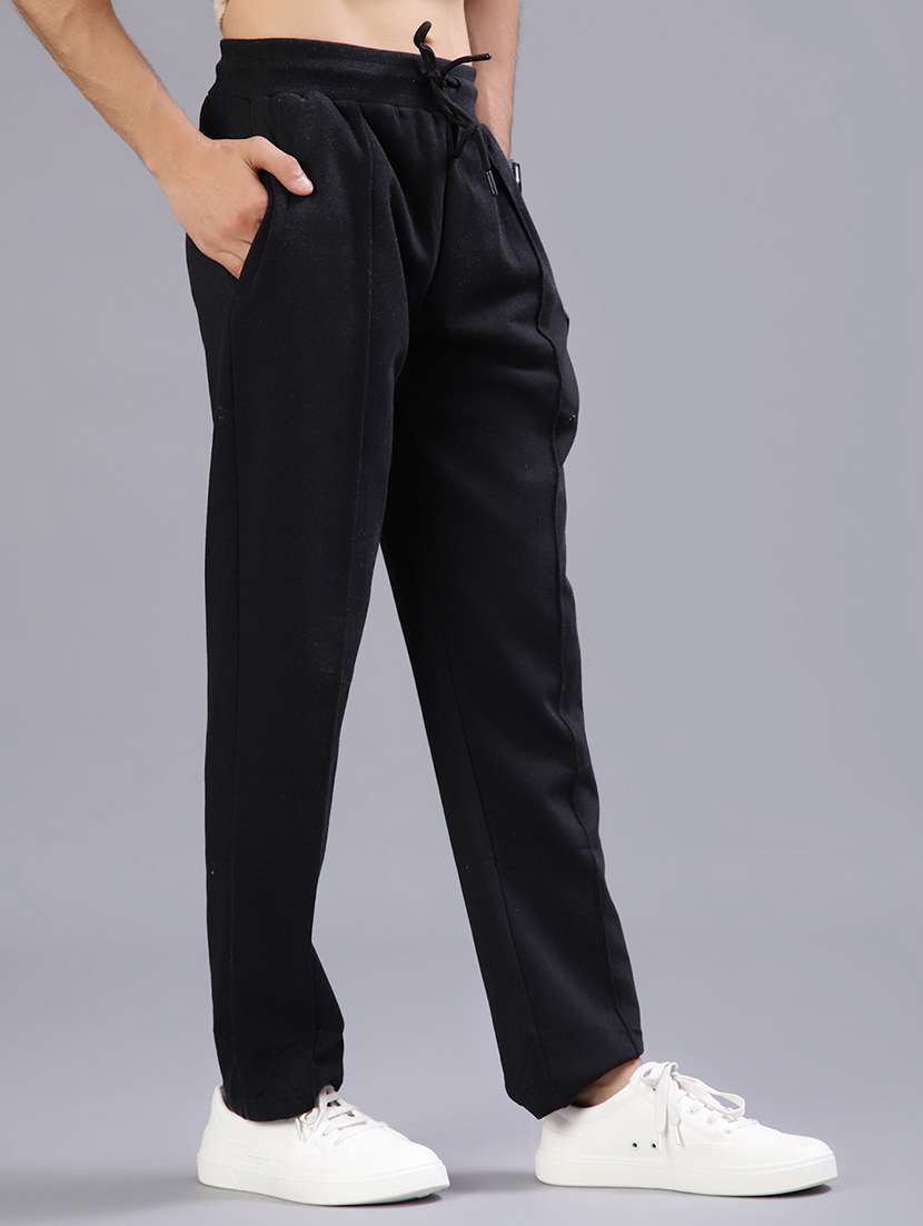 men solid mid rise full length track pant - 21974438 -  Standard Image - 5