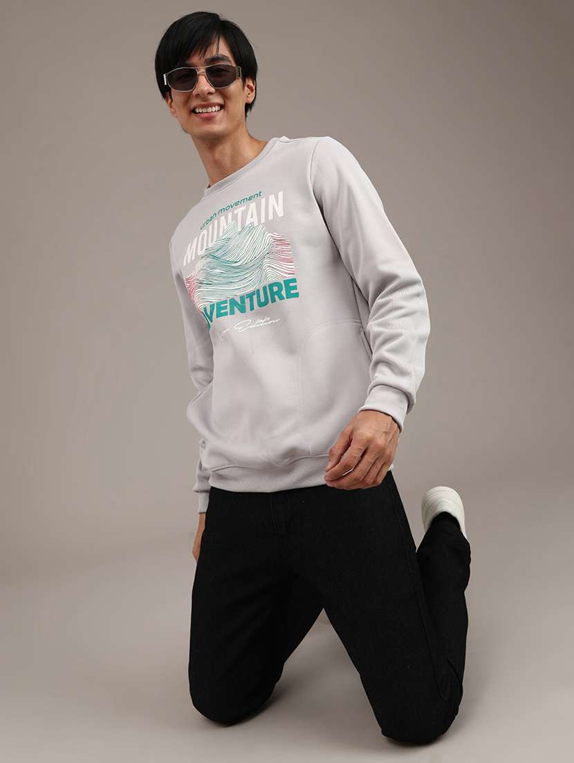 men printed long sleeve regular fit sweatshirt - 21974589 -  Standard Image - 5