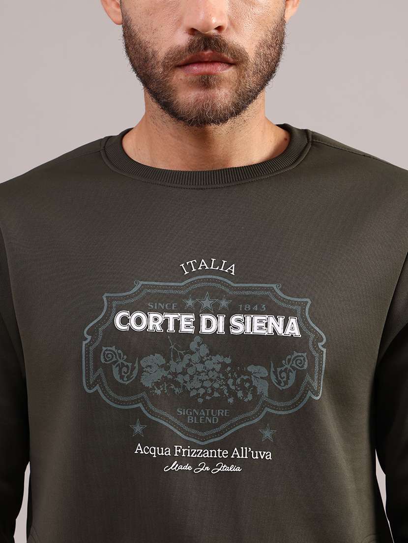 men printed long sleeve regular fit sweatshirt - 21974591 -  Standard Image - 5