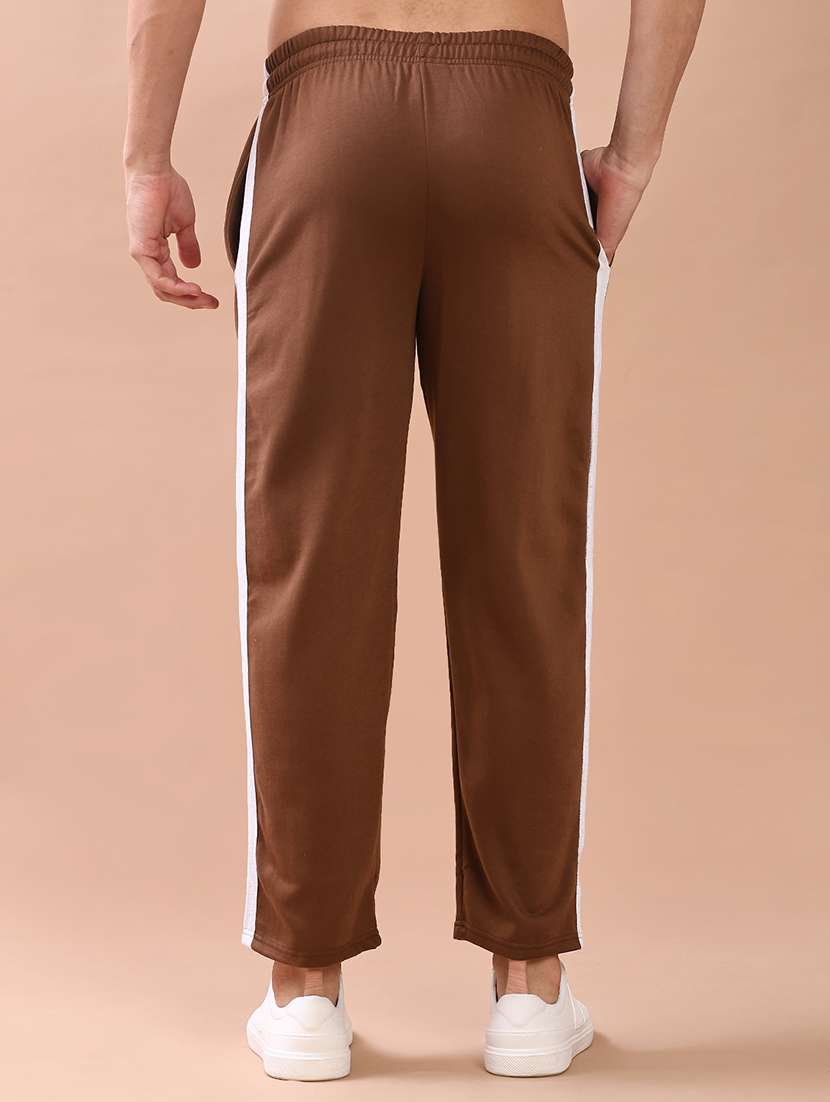 men solid mid rise full length track pant - 21974706 -  Standard Image - 3