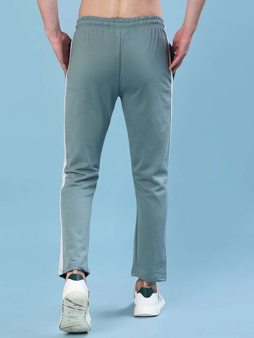 men solid mid rise full length track pant - 21974707 -  Standard Image - 3