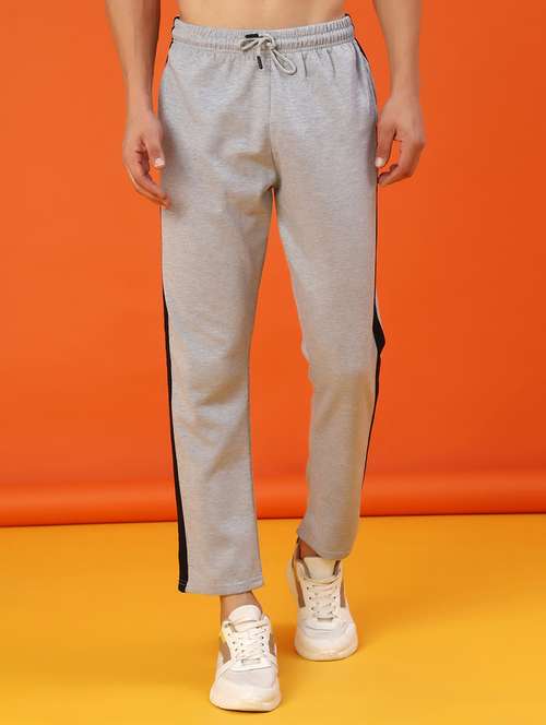 men solid mid rise full length track pant - 21974709 -  Standard Image - 0