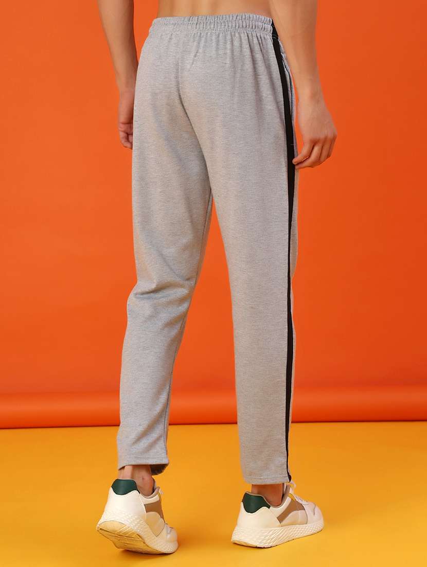 men solid mid rise full length track pant - 21974709 -  Standard Image - 3