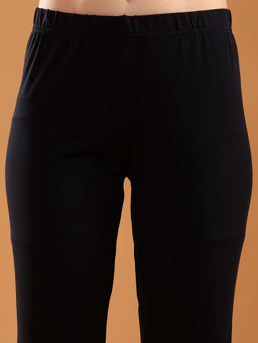 women solid mid rise ankle length leggings - 21974710 -  Standard Image - 5