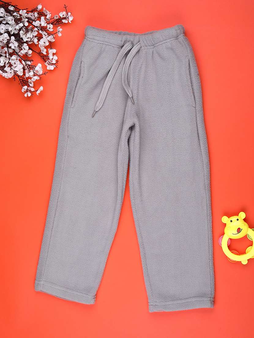 boys solid mid rise winter wear pyjama