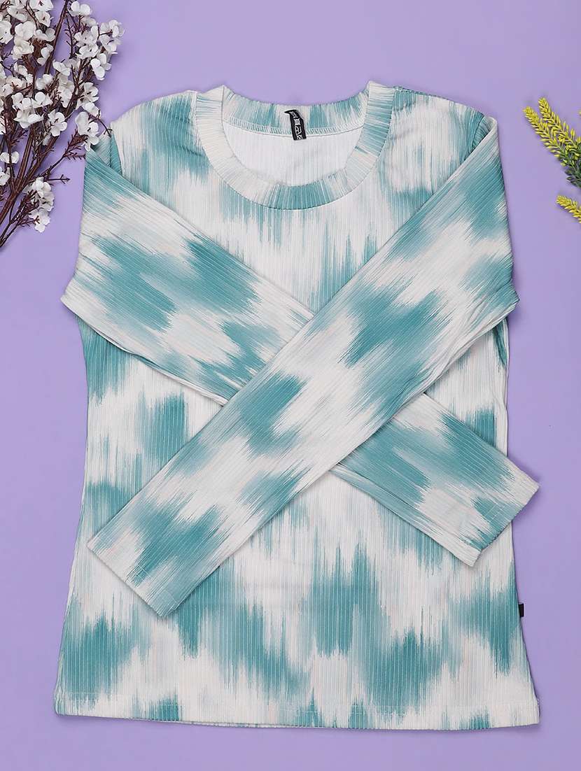 women printed long sleeve regular fit t-shirt