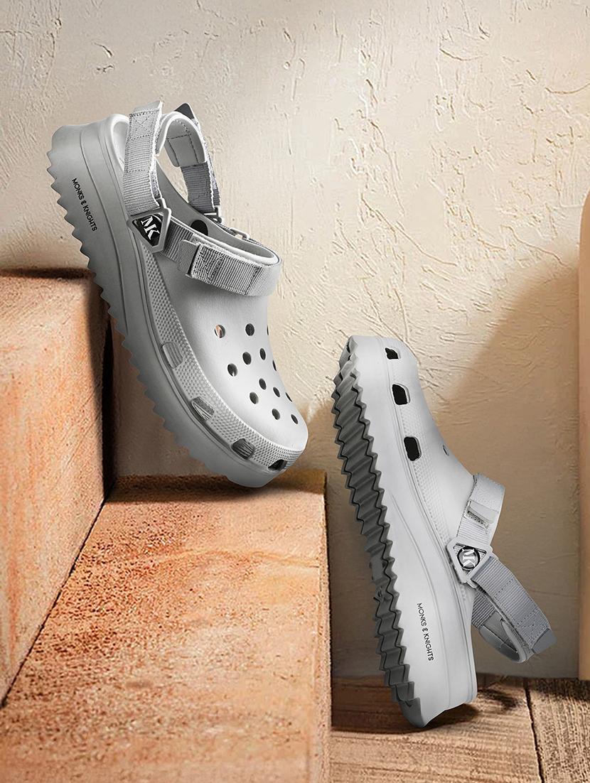 men grey solid crocs - 21974853 - Standard Image - 3