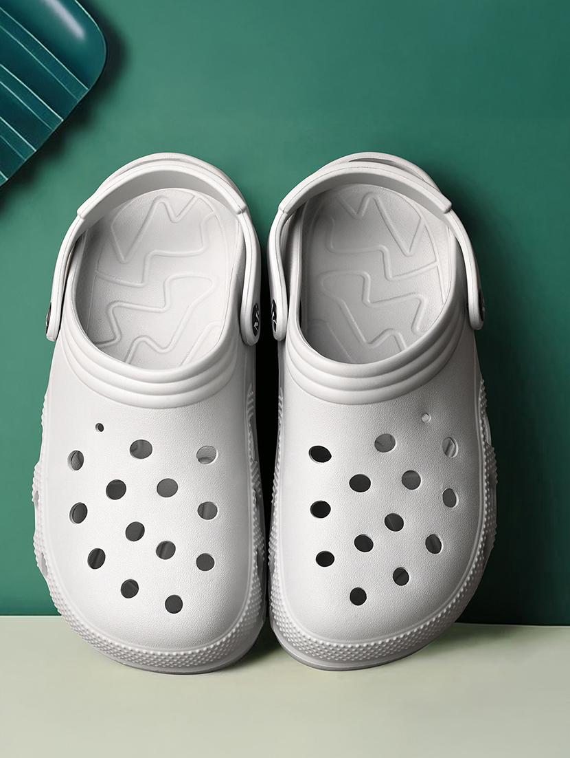men grey solid crocs - 21974858 - Standard Image - 3