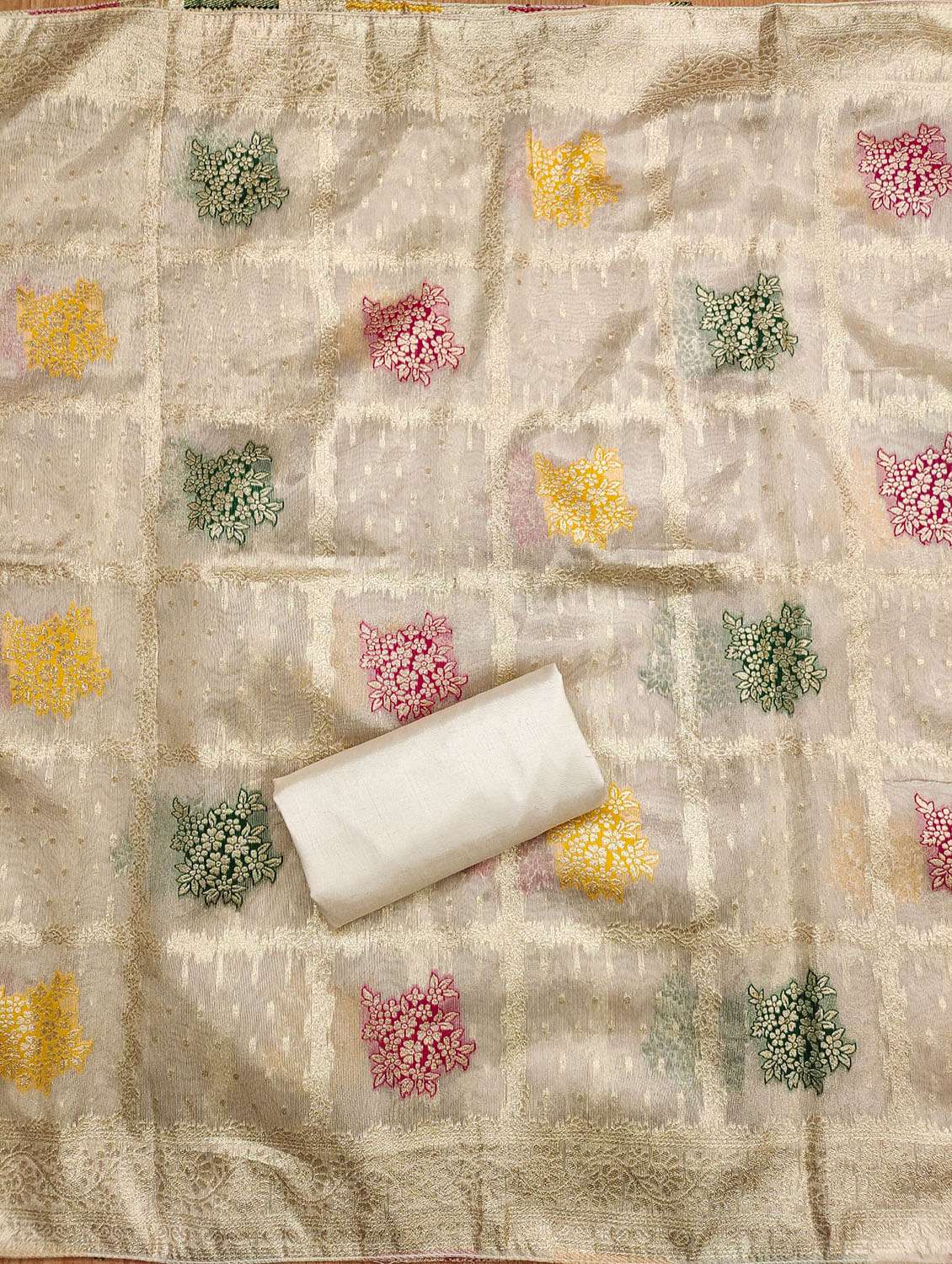 women floral embroidered unstitched suit set - 21974882 -  Standard Image - 3