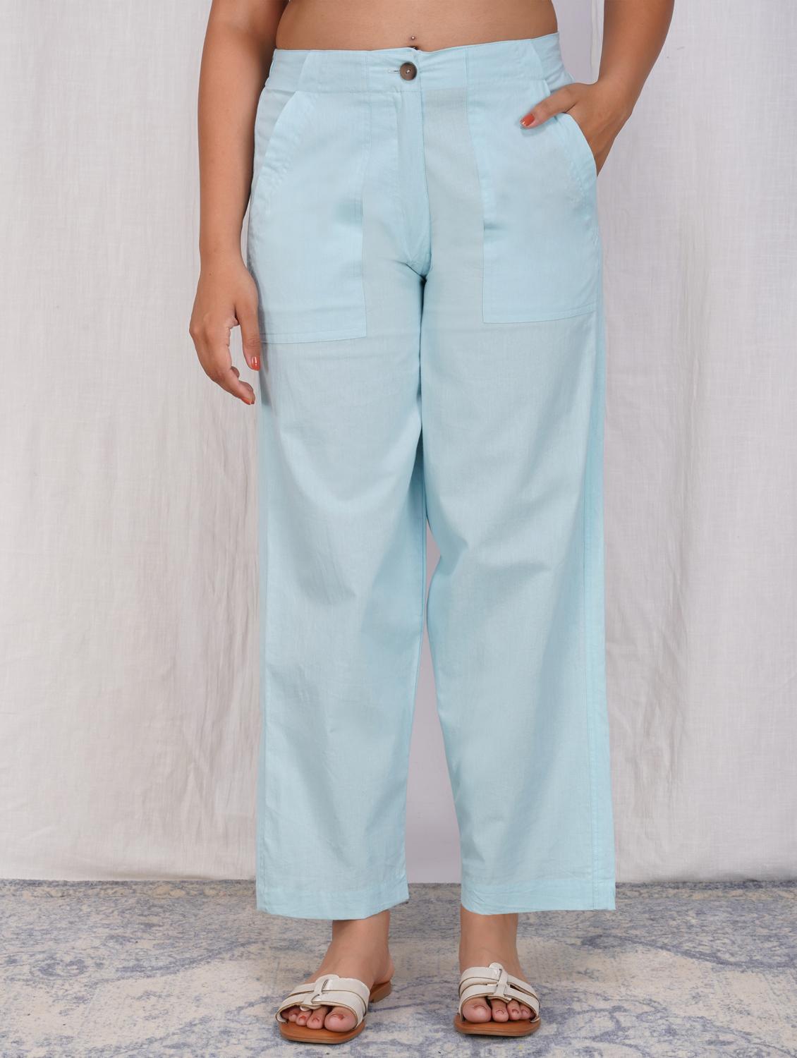 women solid mid rise straight fit trouser - 21974902 - Zoom Image - 0