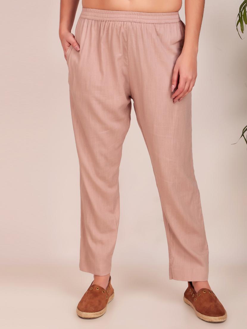 women solid mid rise ankle length tapered pant - 21974988 - Zoom Image - 0