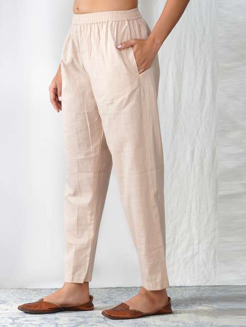 women solid mid rise ankle length tapered pant - 21975046 -  Standard Image - 0