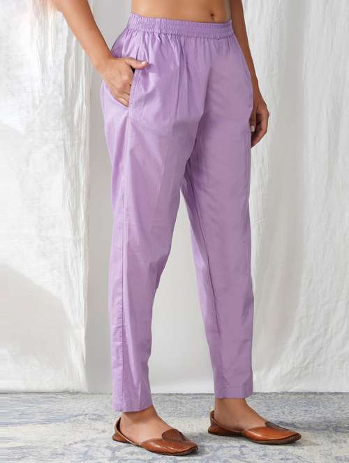 women solid mid rise ankle length tapered pant - 21975048 -  Standard Image - 0