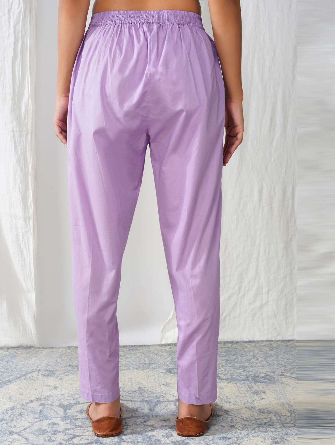 women solid mid rise ankle length tapered pant - 21975048 -  Standard Image - 3