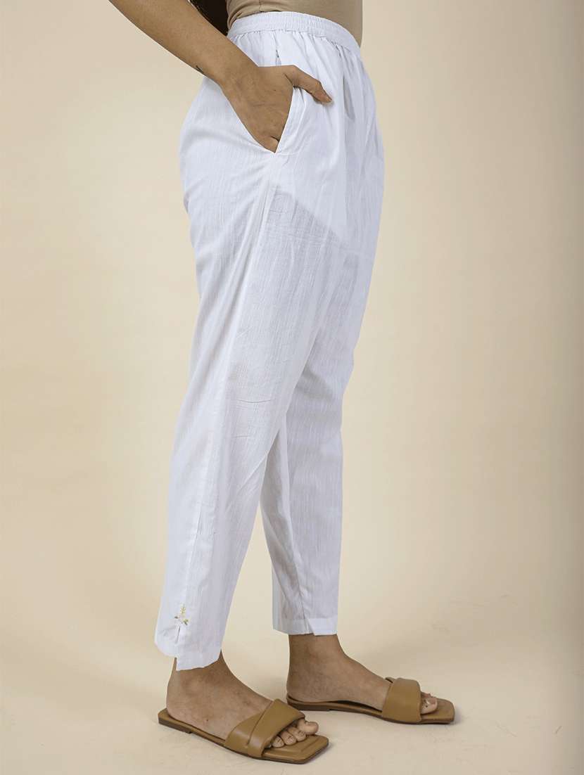 women solid with work kimono sleeve kaftan kurta pant set - 21975082 - Standard Image - 5
