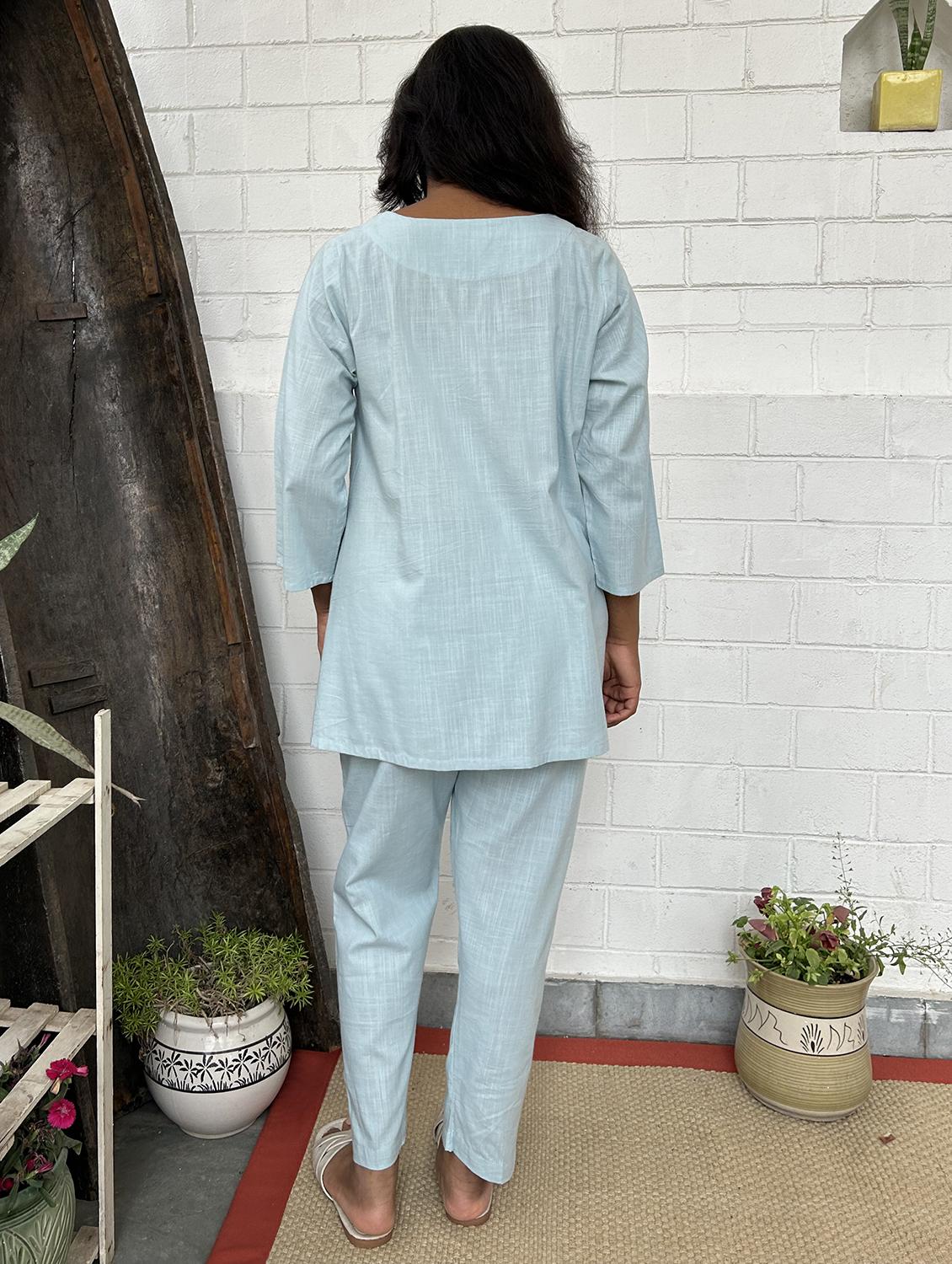 women three quarter sleeve ethnic co-ord set - 21975096 - Standard Image - 3