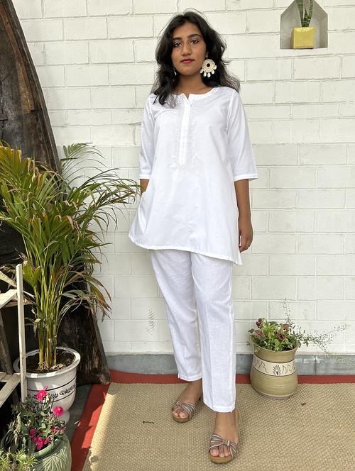 women three quarter sleeve ethnic co-ord set - 21975099 - Standard Image - 0