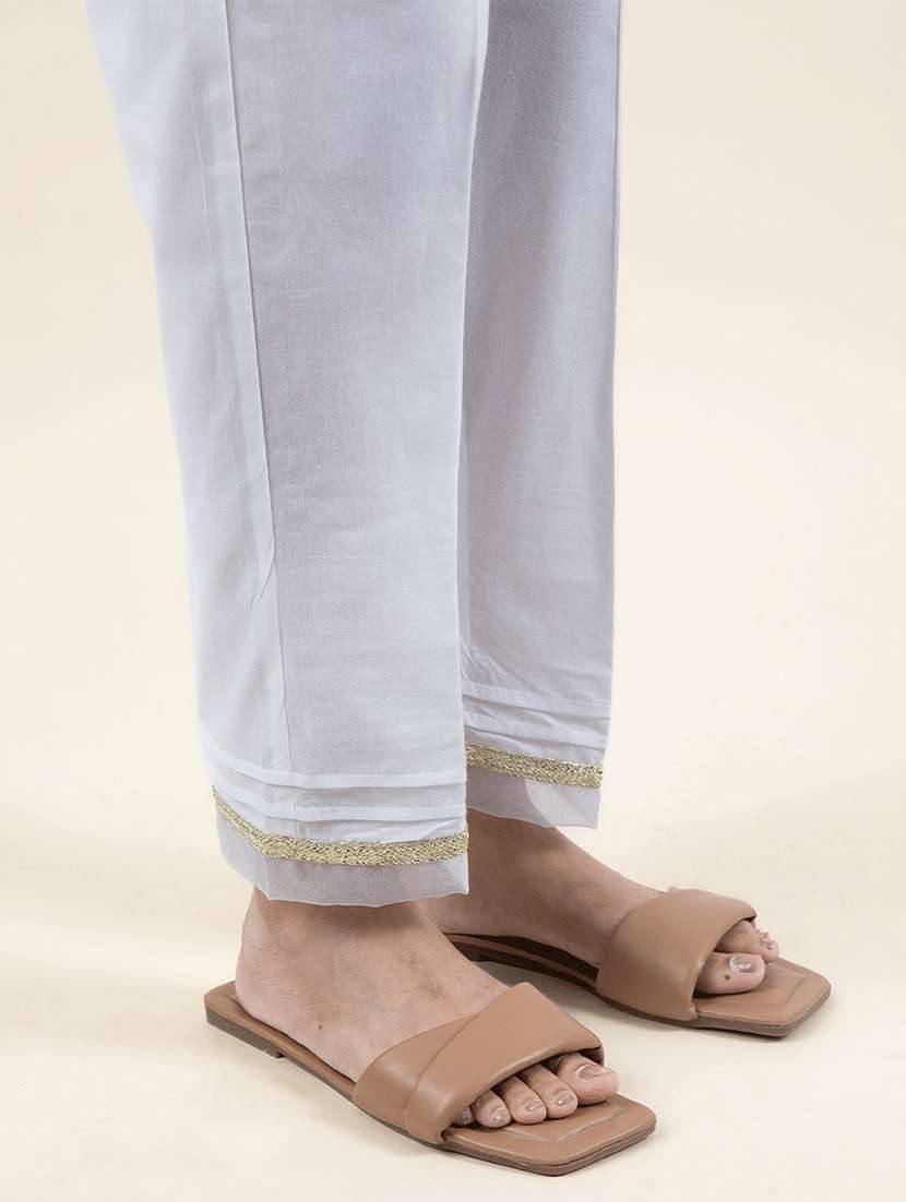 women solid with work three quarter sleeve kurta pant set - 21975131 - Standard Image - 5