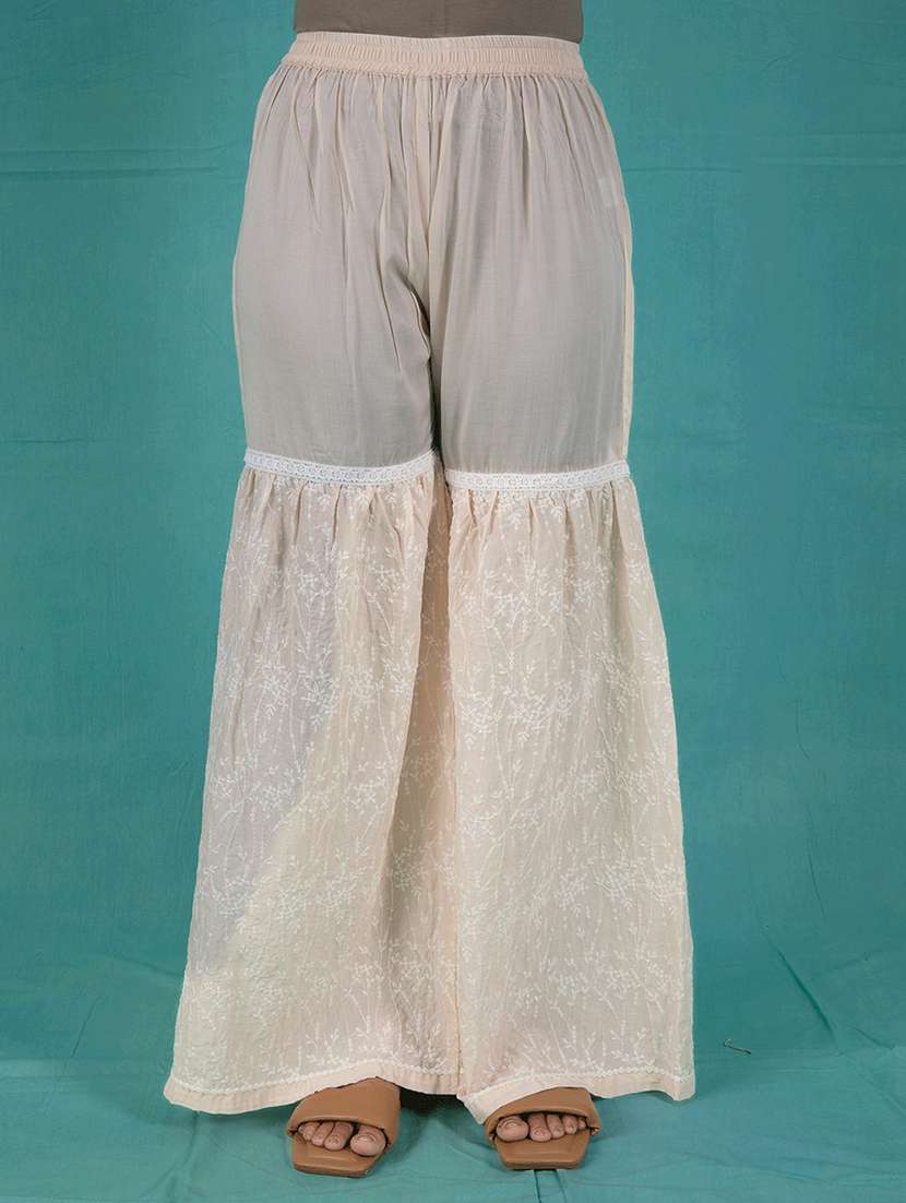 women three quarter sleeve kurta sharara with dupatta set - 21975175 -  Standard Image - 5