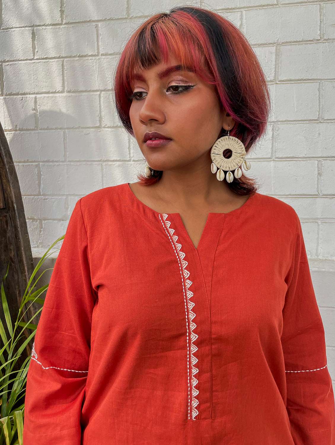 women three quarter sleeve kurta pant with dupatta set - 21975197 -  Standard Image - 5