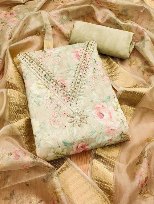 women floral embroidered unstitched suit set - 21975207 -  Standard Image - 0