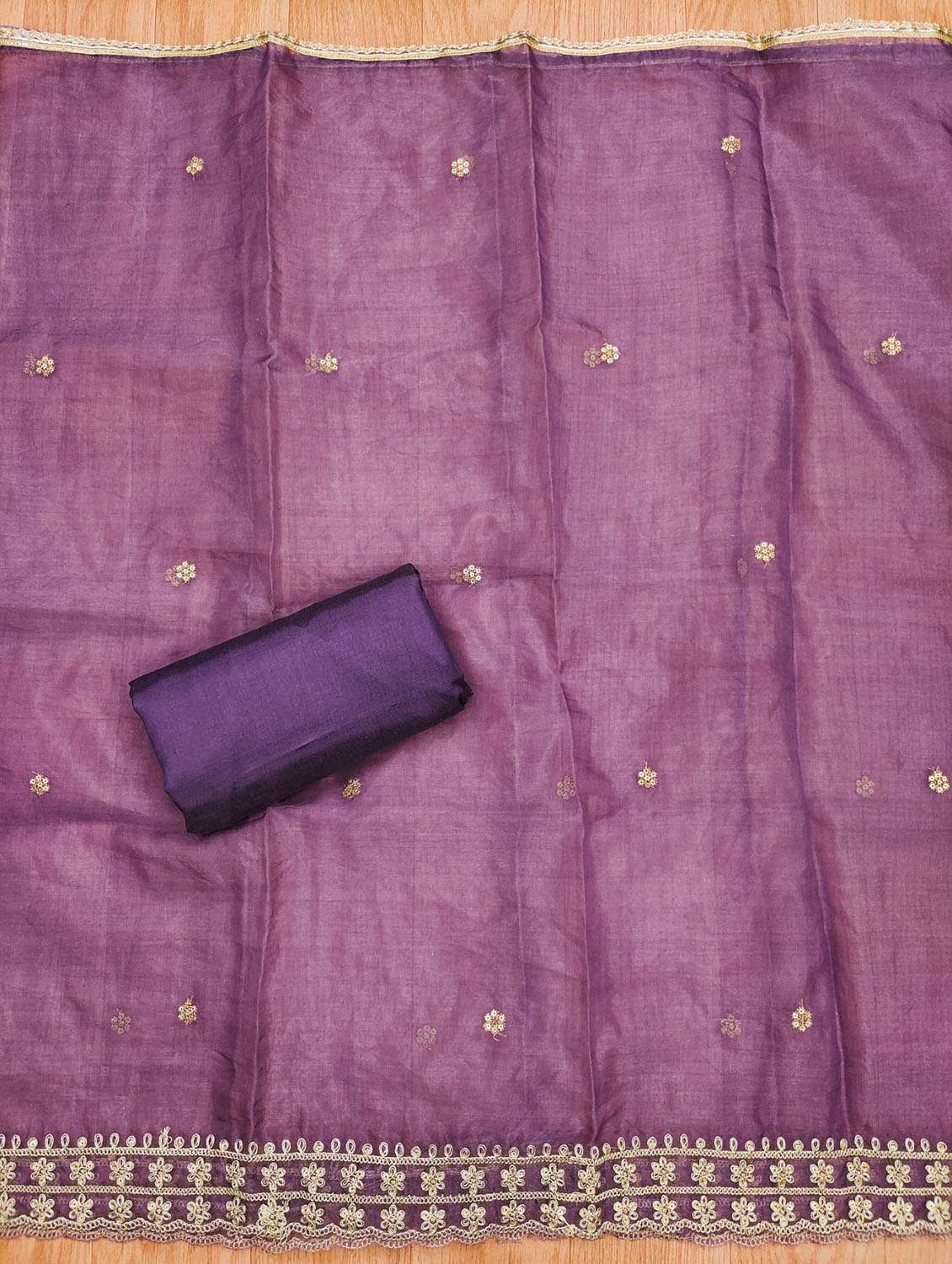 women printed embroidered unstitched suit set - 21975217 -  Standard Image - 3