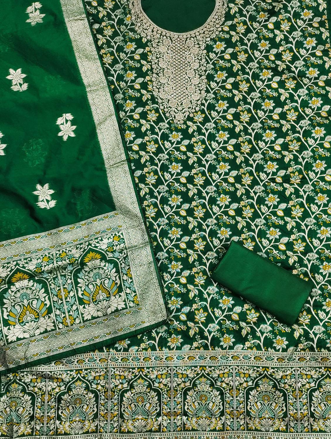 women floral embroidered unstitched suit set - 21975261 - Standard Image - 3