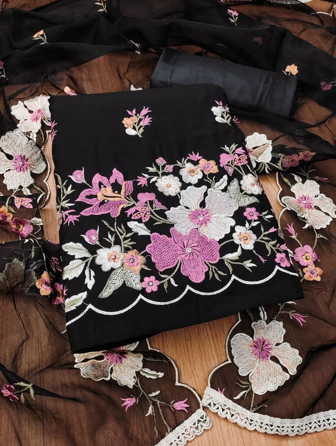 women floral embroidered unstitched suit set - 21975283 - Zoom Image - 0