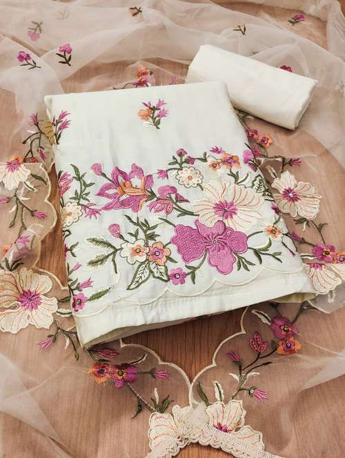 women floral embroidered unstitched suit set - 21975284 -  Standard Image - 0